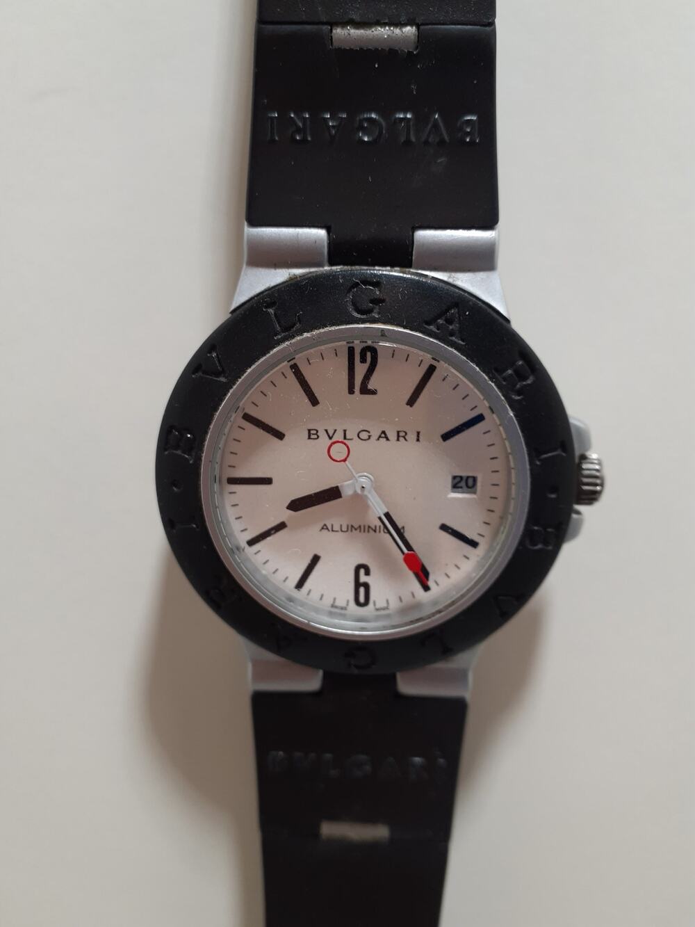 BVLGARI Aluminum Men's Wristwatch Model AL38A Swiss Made